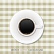 vector top view of a cup of coffee