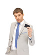 businessman with credit card businessman with credit card