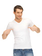 handsome man in white shirt