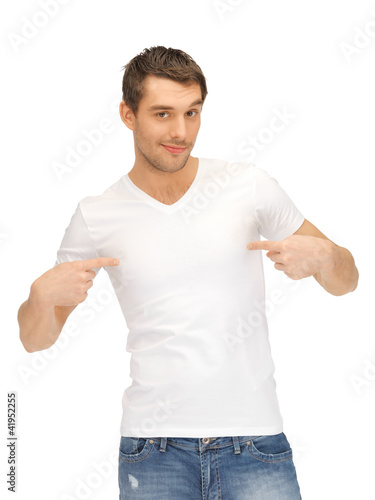 Photo: handsome man in white shirt handsome man in white shirt