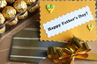 Fathers Day Greeting Card. Stock Photos, Pictures, Images
