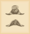 Vektor: Vintage Cocked Hats Vintage Cocked Hats