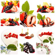 Collage di fragole e sorbetto Collage di fragole e sorbetto
