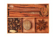 Spices in a tray