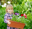 Girl with flowers