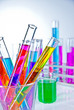 Foto: Test tubes filled with colored liquids Test tubes filled with colored liquids