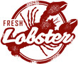 Vector: Fresh Lobster Seafood Stamp Fresh Lobster Seafood Stamp