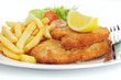 Schweineschnitzel Wiener Art mit Pommes frites