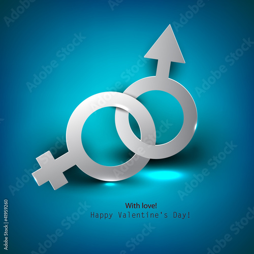 Vector: Abstract vector background with male female symbol Abstract vector background with male female symbol