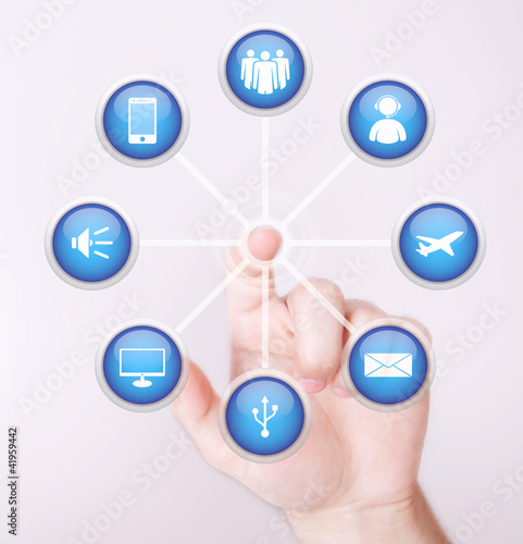 Photo: touch screen multimedia icons touch screen multimedia icons