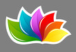 Nature design element in rainbow colors