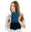 beautiful student girl with book beautiful student girl with book