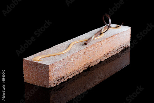 Photo: chocolate mousse and caramel chocolate mousse and caramel