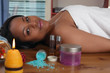Aromatherapy a beautiful ethnic woman in spa