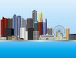 Singapore City Skyline Illustration Singapore City Skyline Illustration