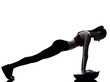 Woman Exercising  Push Ups Bos...