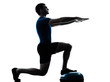 man exercising bosu workout fitness posture