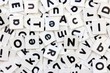 White letter tiles