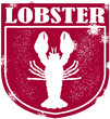 Vintage Style Lobster Seafood Stamp