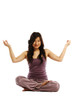 Photo: Asian woman in lotus position Asian woman in lotus position