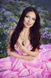 girl in a long pink dress