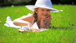 Video: Beautiful little girl on read book Beautiful little girl on read book