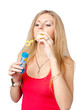 Pretty girl with soap bubbles