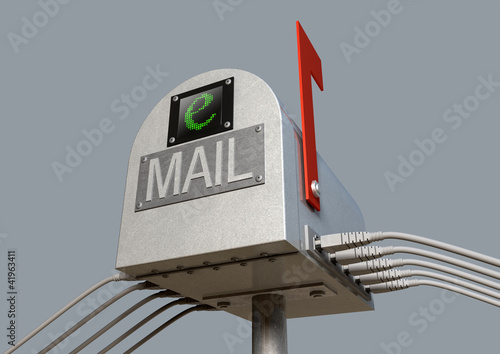 Illustration: Retro Email Postbox Retro Email Postbox