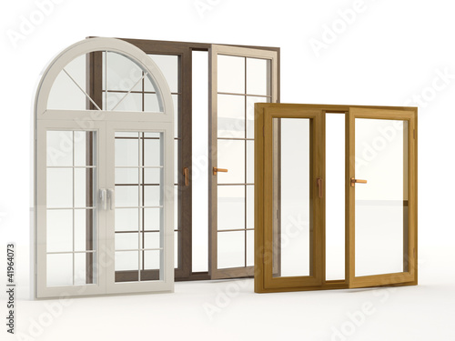 Illustration: wood and plastic windows wood and plastic windows