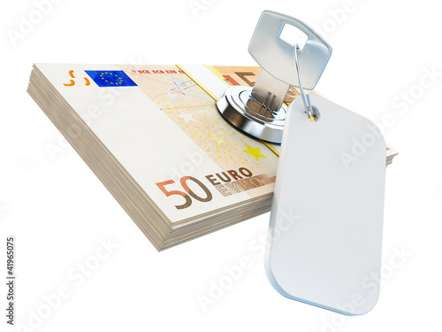 Foto: key stacks of euro on a white background key stacks of euro on a white background