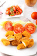 Chicken nuggets on dish