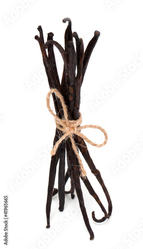 Photo: vanilla beans and orchid flower vanilla beans and orchid flower