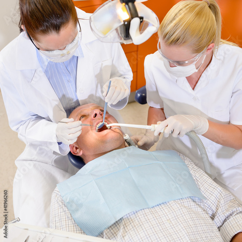 Photo: Male patient at dental checkup Male patient at dental checkup