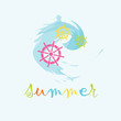 Summer background with copy space