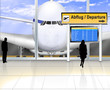 Jumbo Jet am Gate