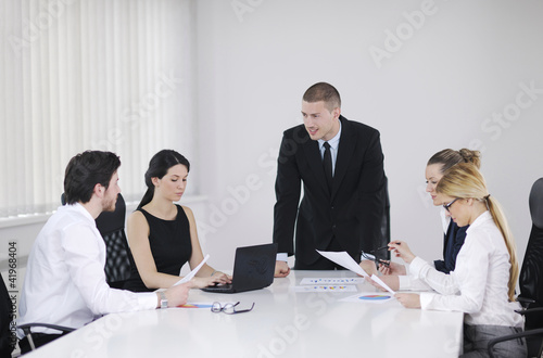 Photo: business people in a meeting at office business people in a meeting at office