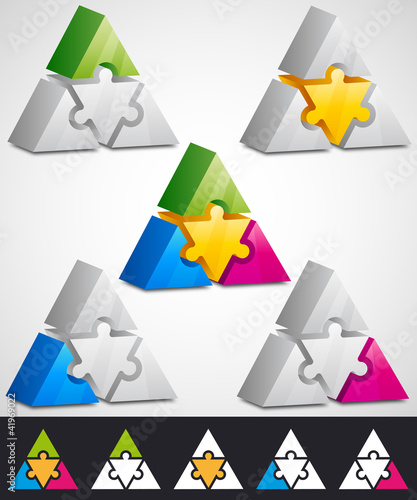Vektor: prism shaped puzzle prism shaped puzzle