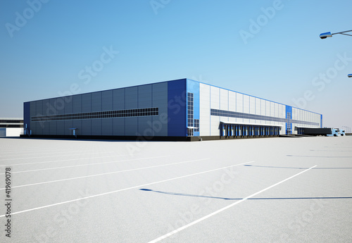 Illustration: warehouse exterior warehouse exterior