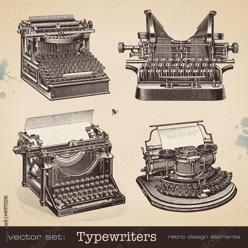 Vector: vintage typewriters vintage typewriters