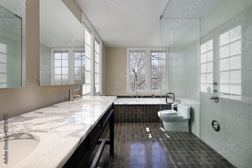Photo: Master bath with glass shower Master bath with glass shower