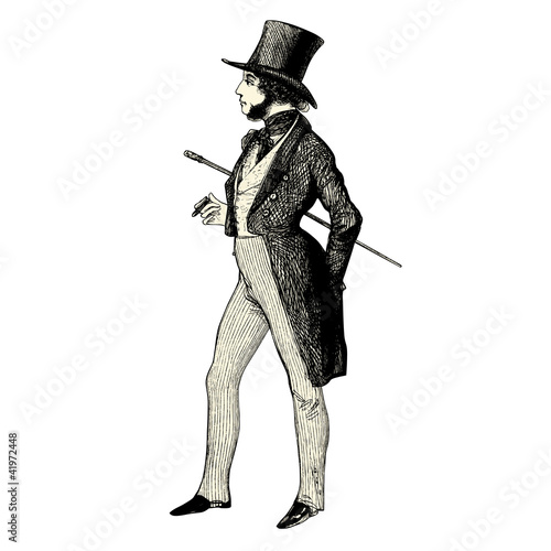 Vector: Homme de profil 1800 Homme de profil 1800