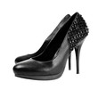 Black stiletto shoes isolated on white background Black stiletto shoes isolated on white background