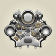 Industrial abstract background