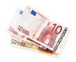 euros white background