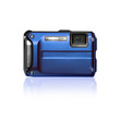 isolated blue compact camera