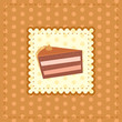 greeting card with a piece of cake