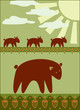 mother bear with her kids