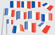 set of French flags vector illustration set of French flags vector illustration