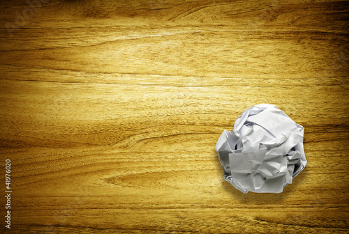 Photo: crumpled paper ball crumpled paper ball