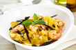Tagliatelle with prawn and chili